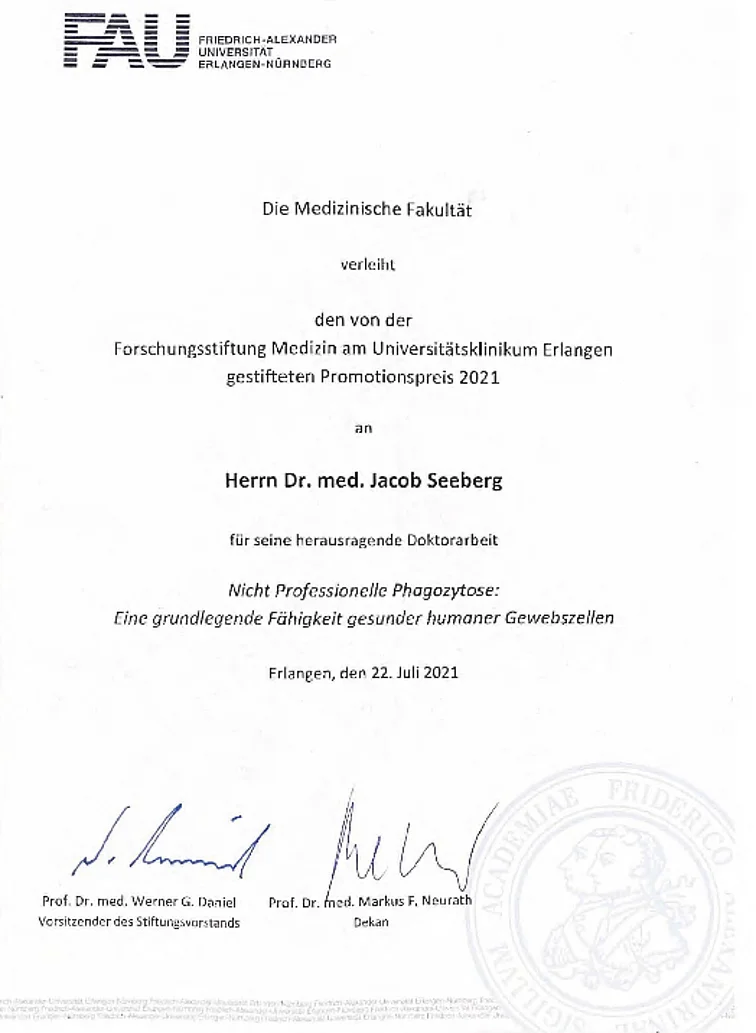 Promotionspreis der Forschungsstiftung Promotionspreis der Forschungsstiftung